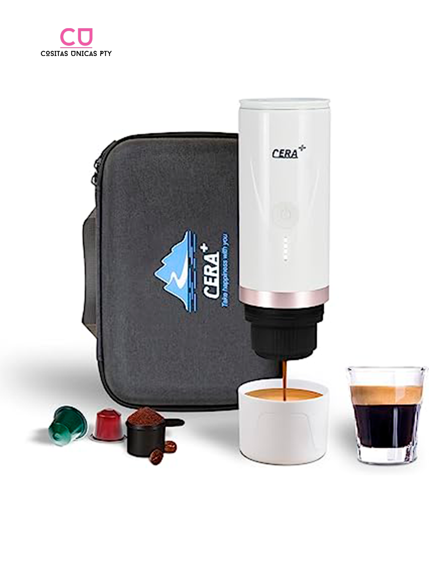 Cafetera eléctrica portátil, mini máquina de espresso recargable con f