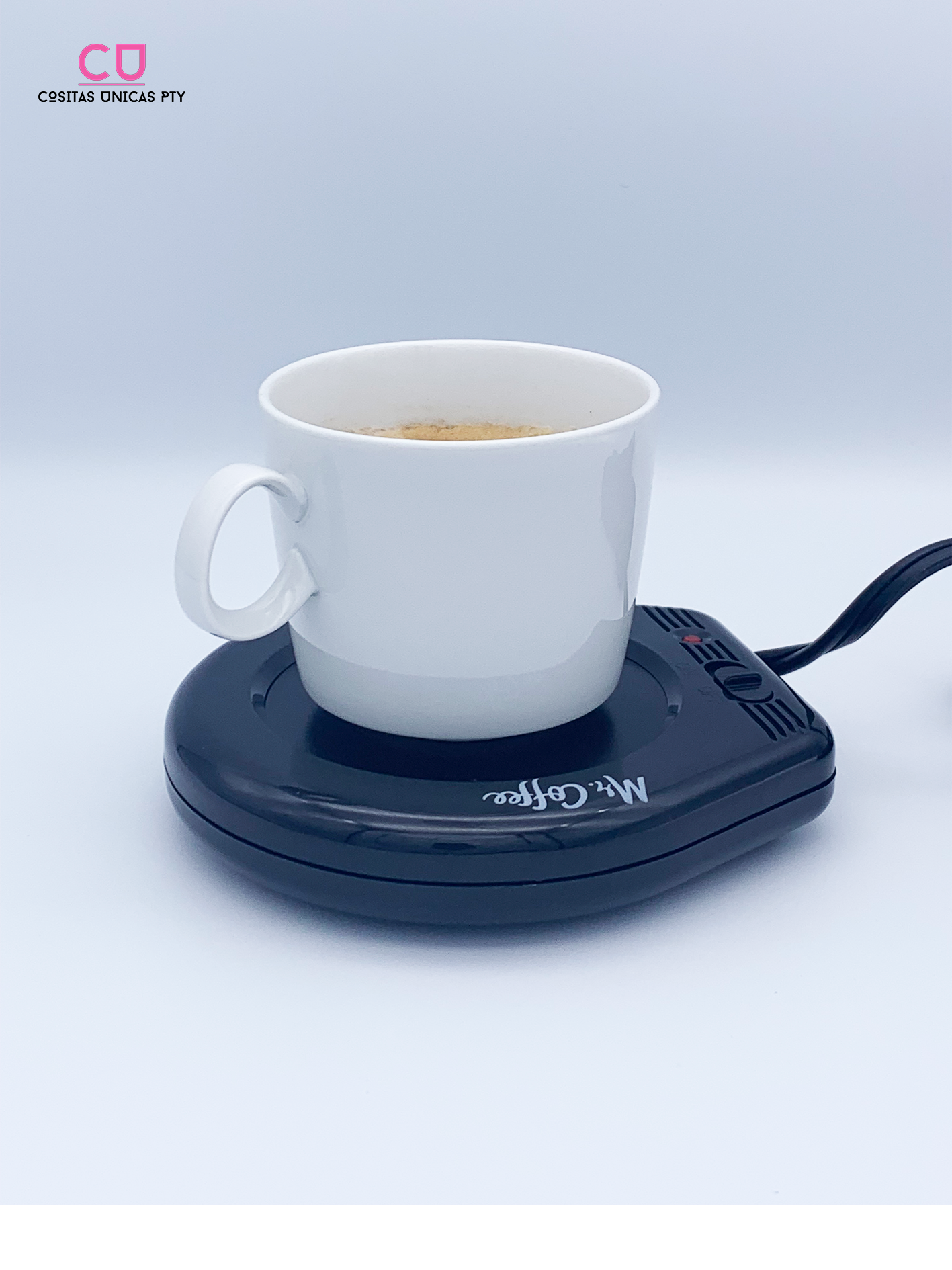 Mr. Coffee Calentador de tazas para café y té, calentador de tazas portátil  para viajes, escritorios de oficina y hogar, color negro