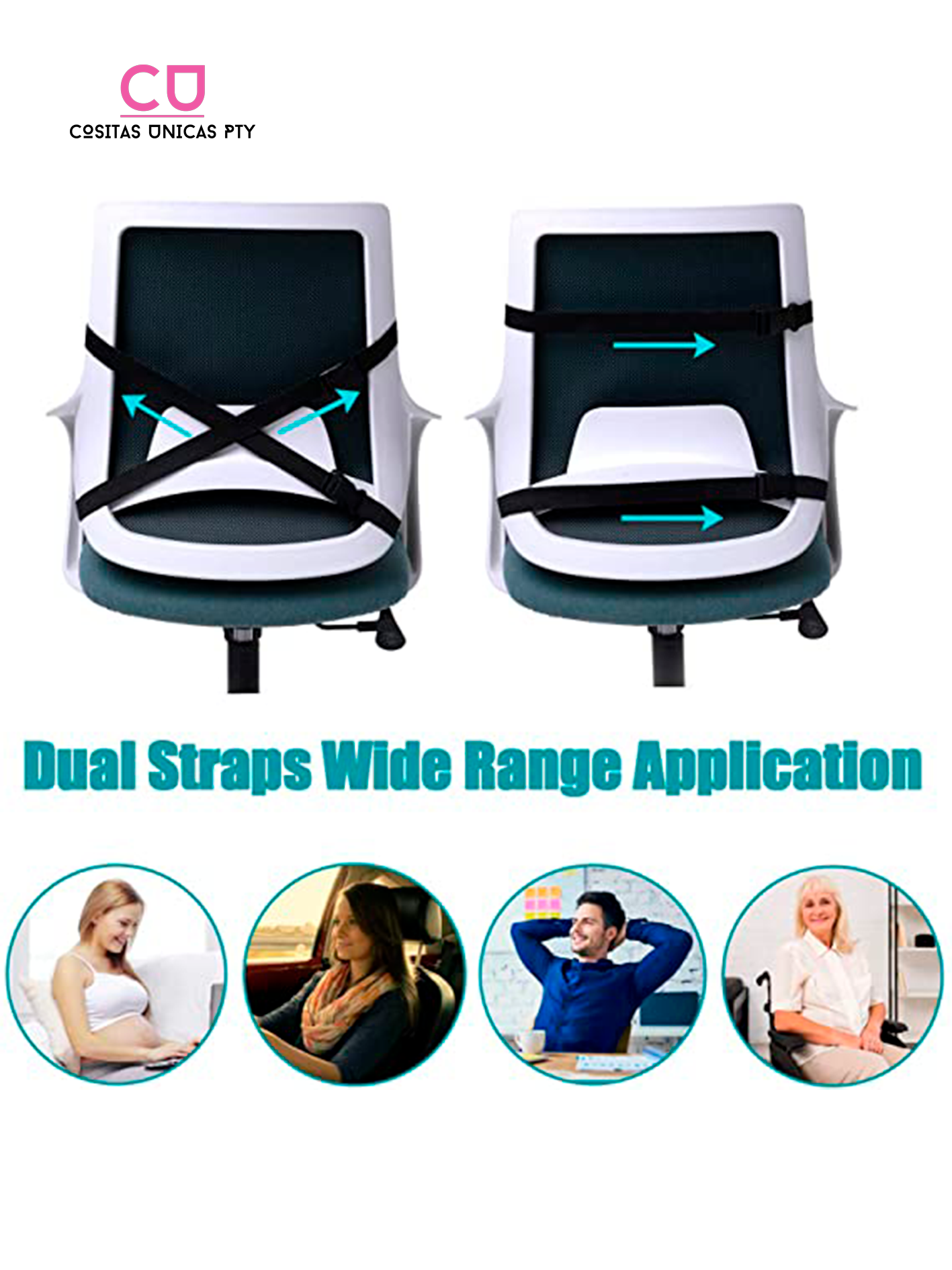 Almohada de apoyo lumbar para silla de oficina, almohada de apoyo para  automóvil, computadora, silla de juegos, cojín reclinable de espuma