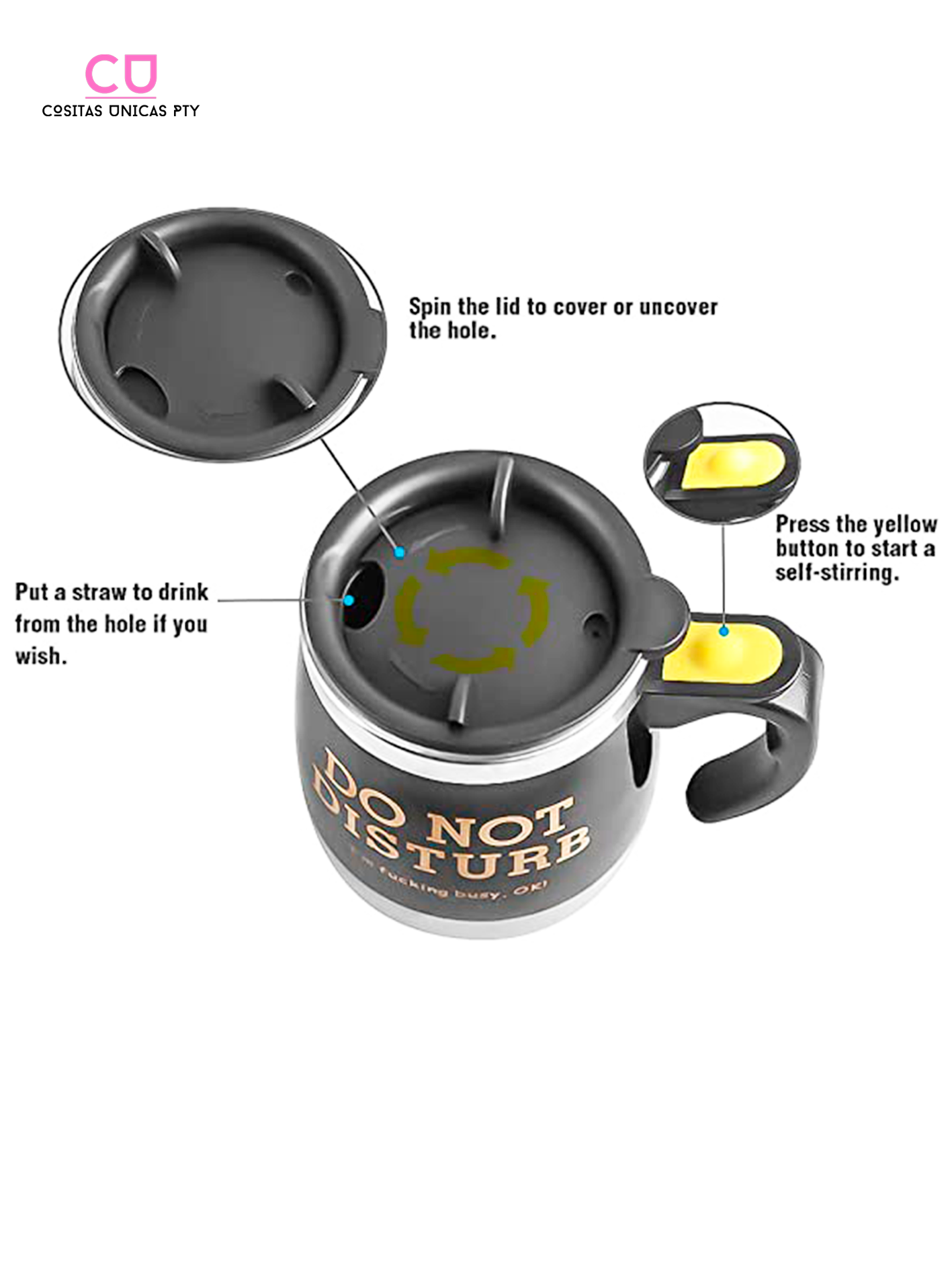 Taza de café y batidora giratoria de acero inoxidable – Inohomes