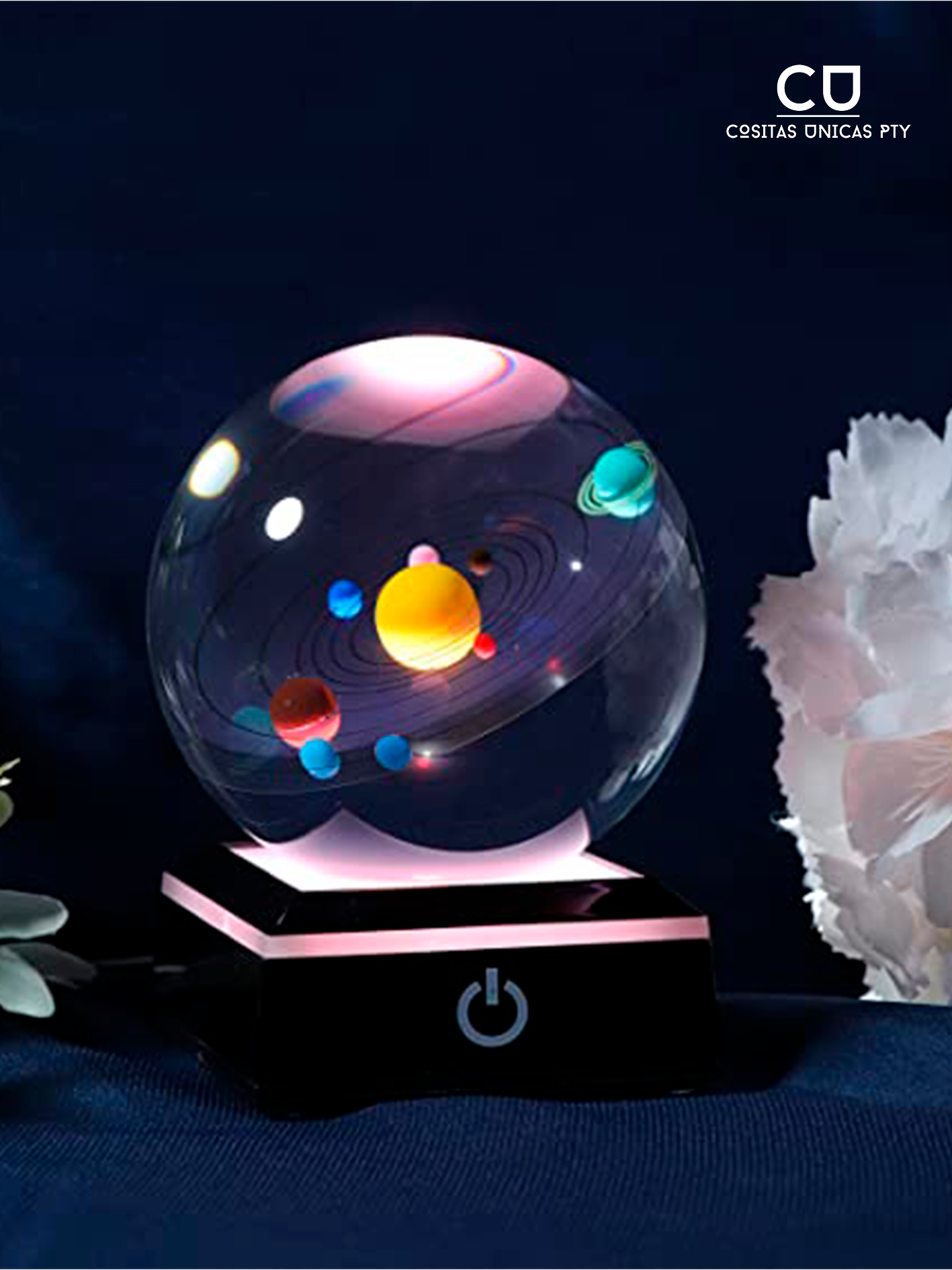 Bola de cristal de galaxia – Bolas de galaxia para niños con base de  lámpara LED, arte de cristal de galaxia transparente de 3.150 in (3  pulgadas)